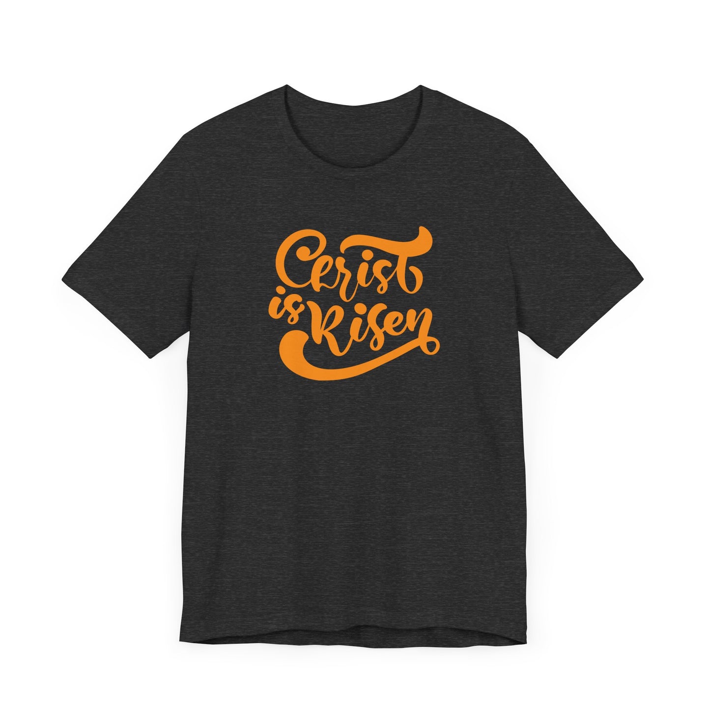 Christ is Risen Orange Print Unisex Jersey Short Sleeve Tee