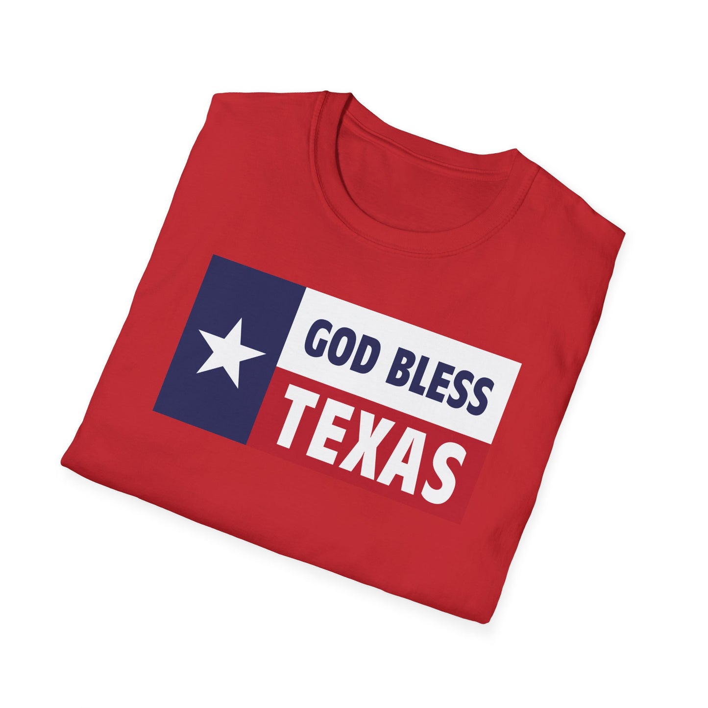 God Bless Texas Unisex Softstyle T-Shirt