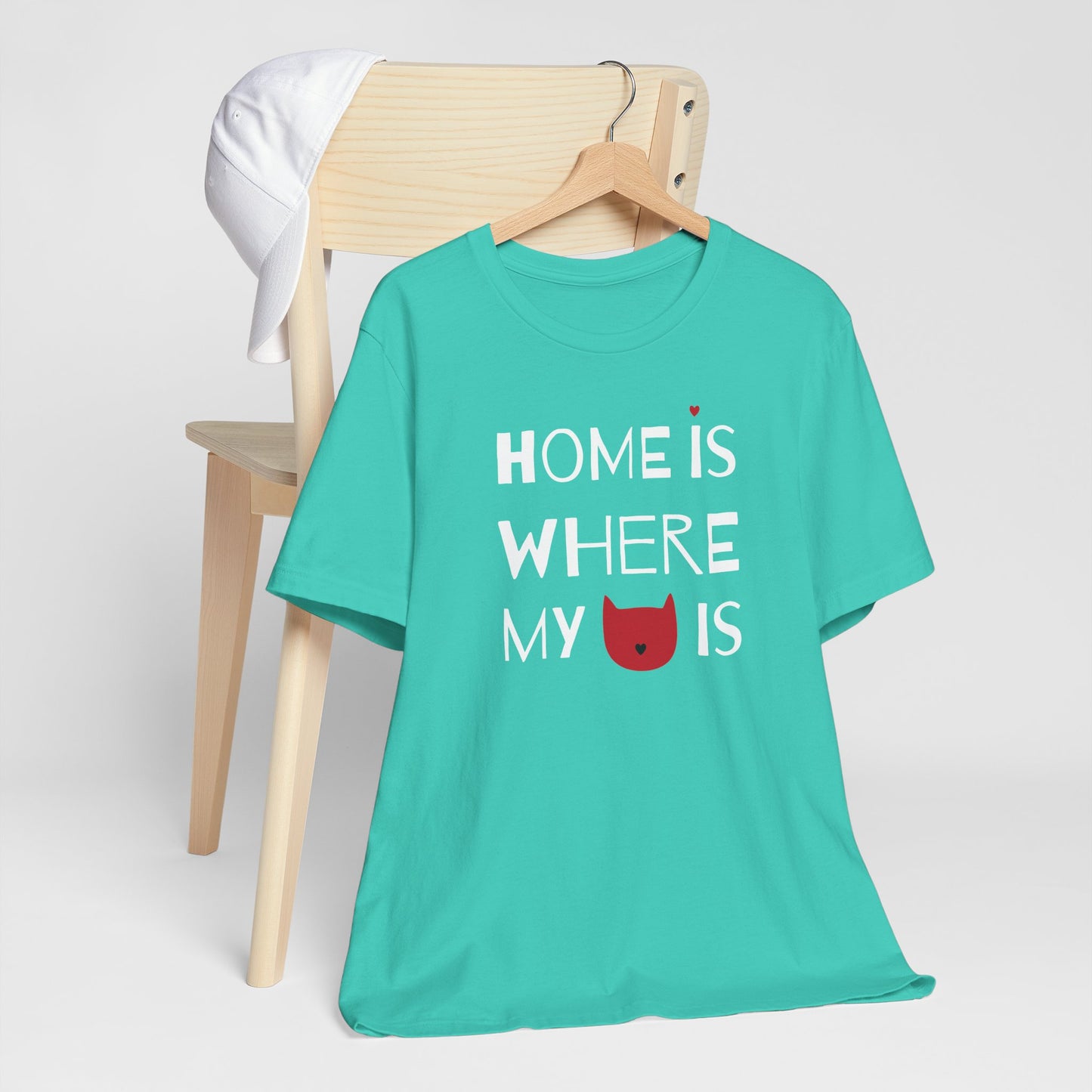Home Is Where My Cat Is Unisex Jersey Short Sleeve Tee