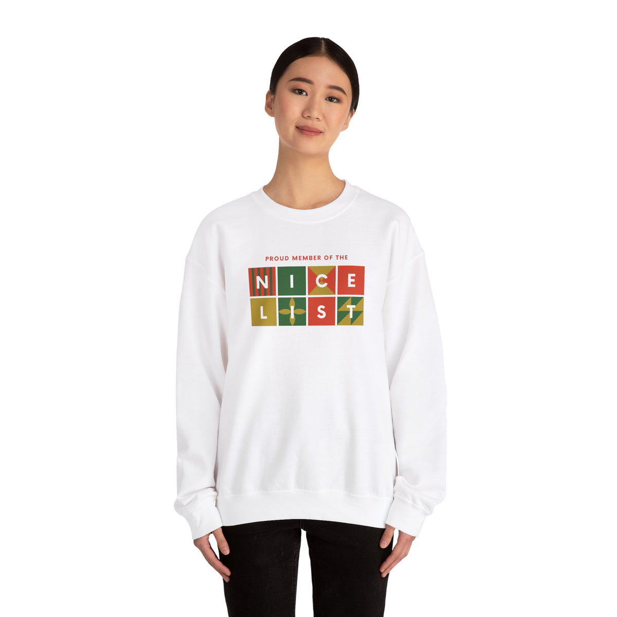 Unisex Heavy Blend Crewneck Sweatshirt Proud Member of The Nice List π
β¨