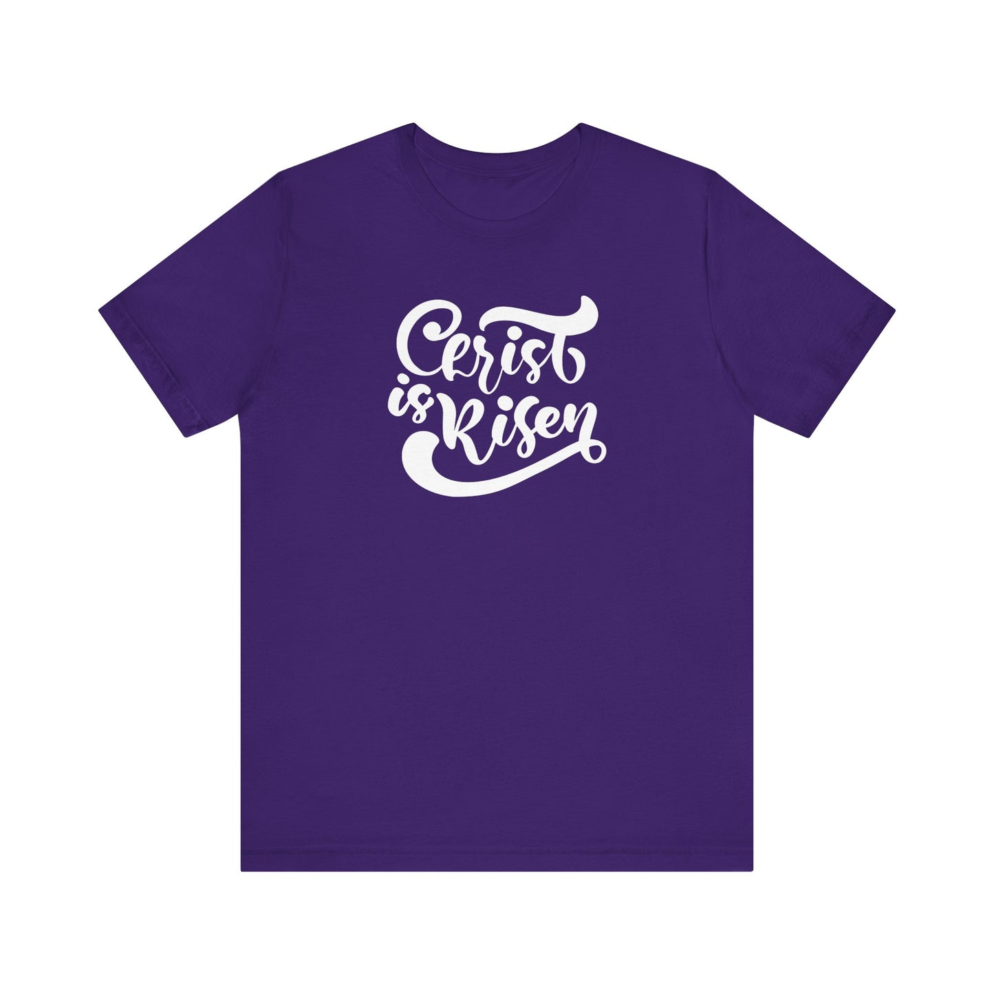 Christ is Risen White Print Unisex Jersey Short Sleeve Tee