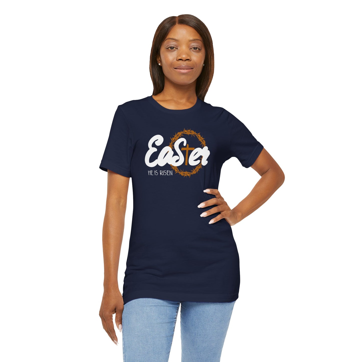 Easter He Is Risen Unisex Jersey Short Sleeve Tee