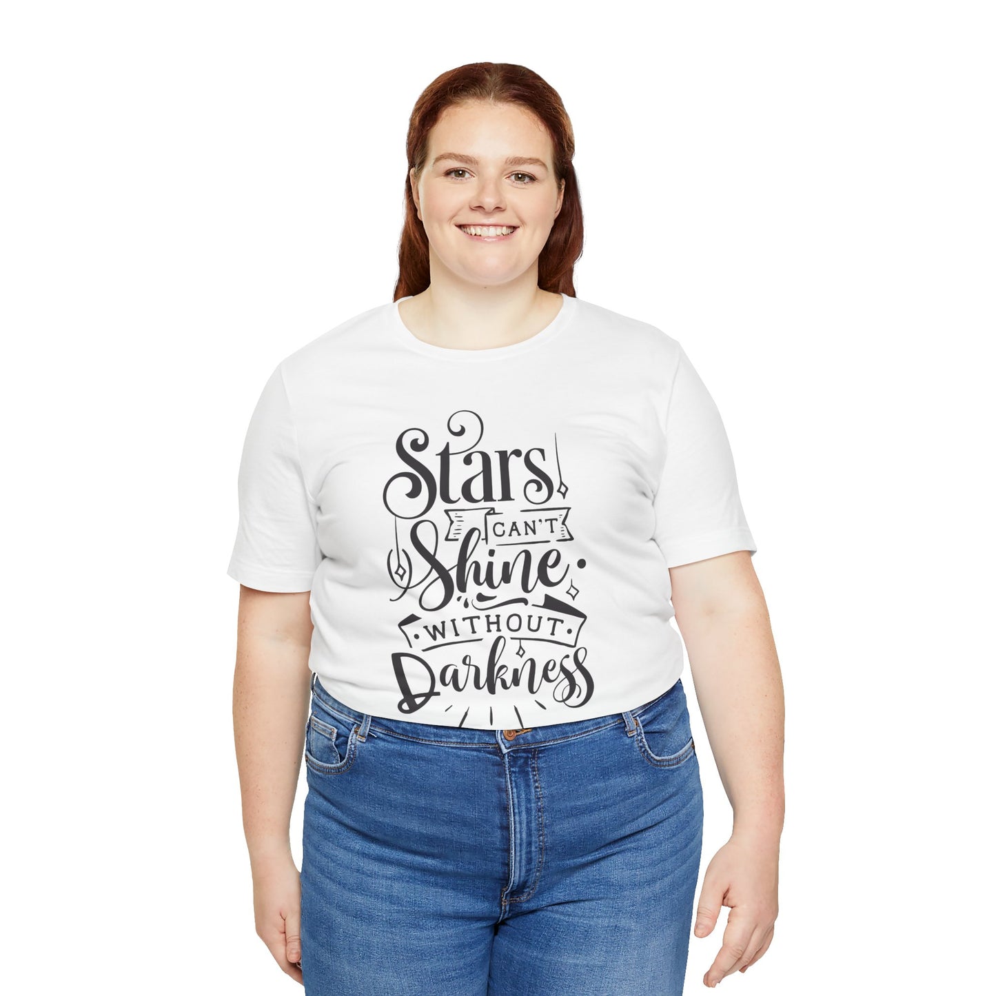 Stars Can't Shine Without Darkness Unisex Jersey Short Sleeve Tee