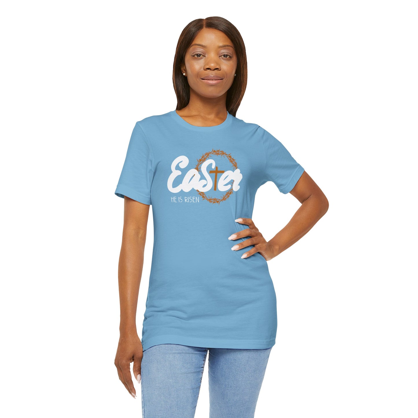 Easter He Is Risen Unisex Jersey Short Sleeve Tee