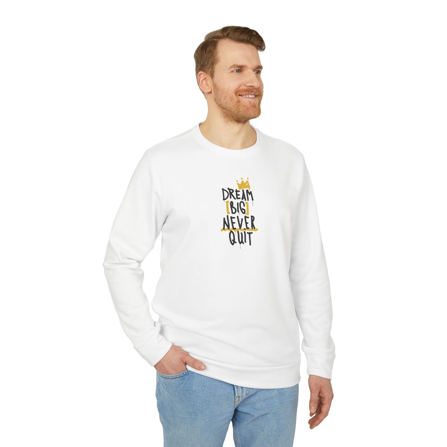 Dream Big Never Quit Adidas Unisex Cozy Fleece Sweatshirt