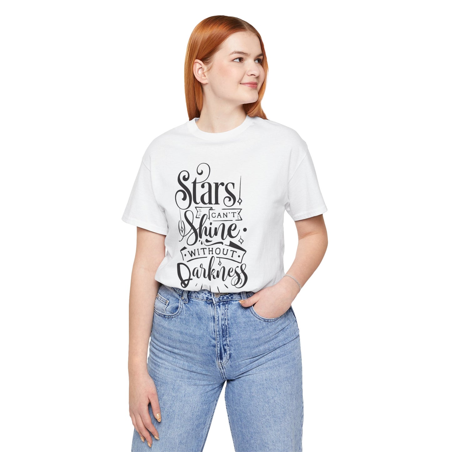 Stars Can't Shine Without Darkness Unisex Jersey Short Sleeve Tee