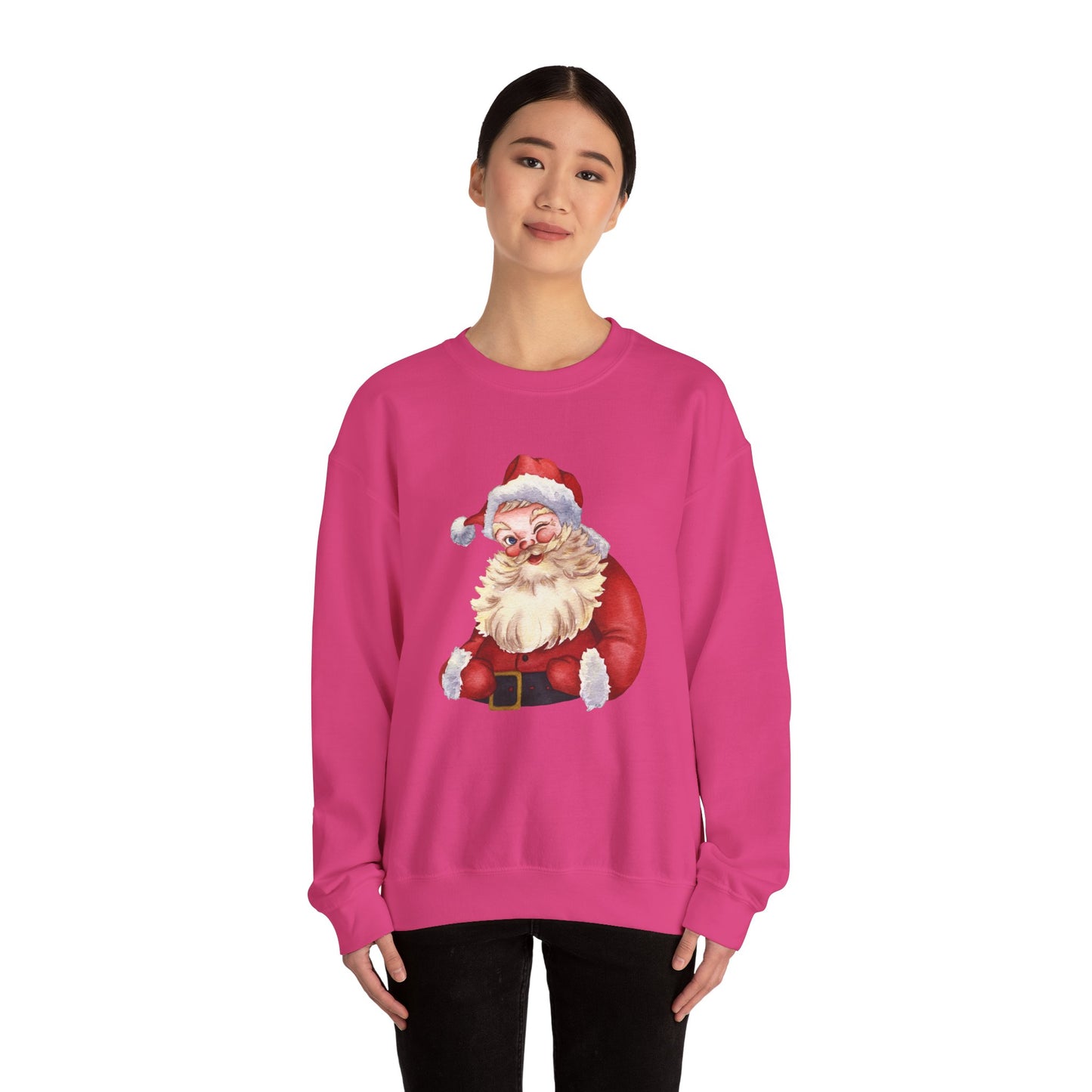 Unisex Heavy Blend Crewneck Sweatshirt Winking Santa π
β¨β€οΈ