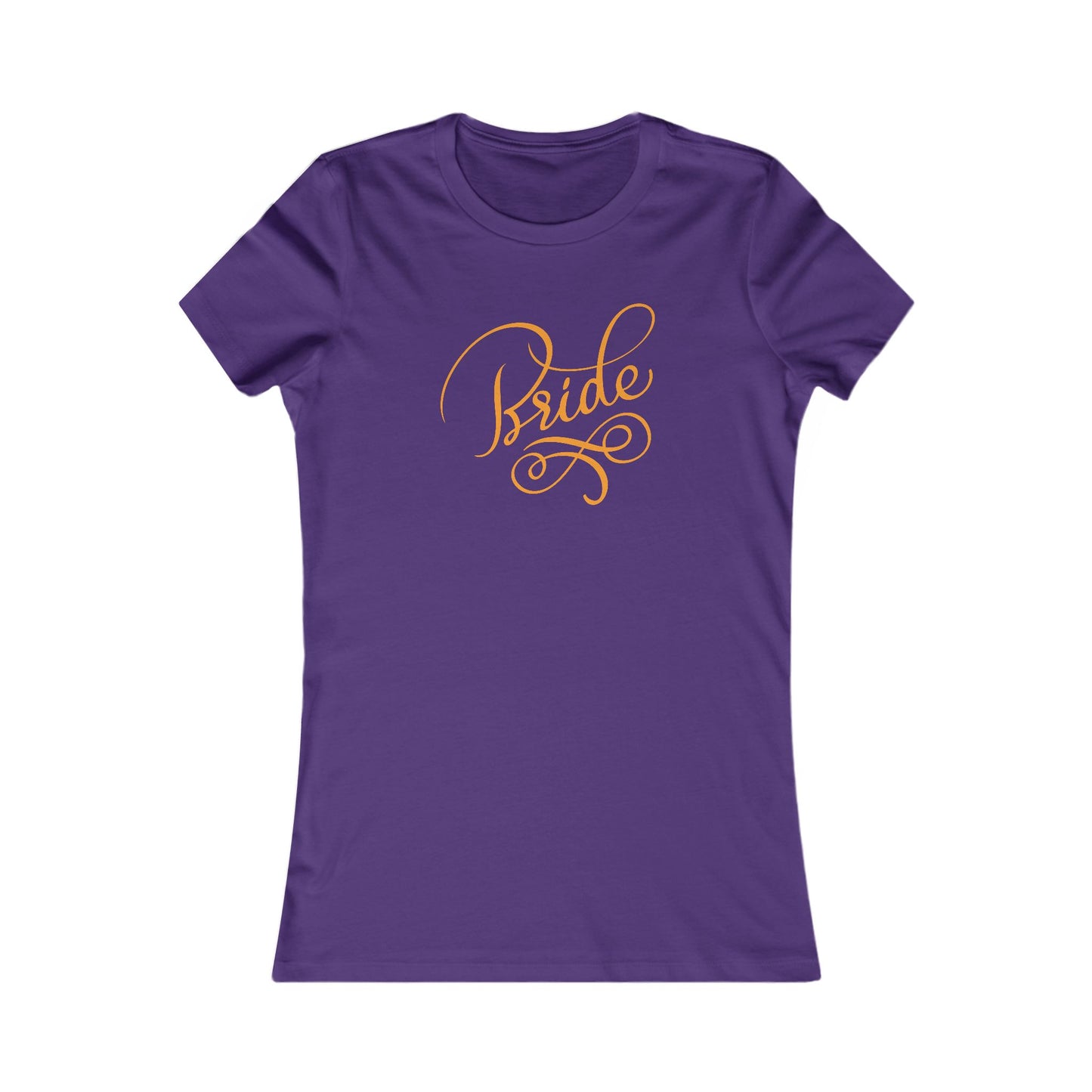 Women's Favorite Tee Bride Vibes Orange Print