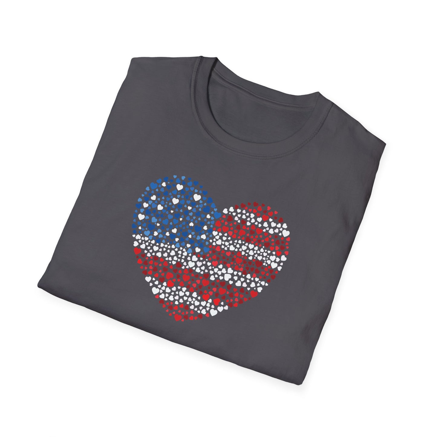 Patriotic Heartbeat Unisex Softstyle T-Shirt