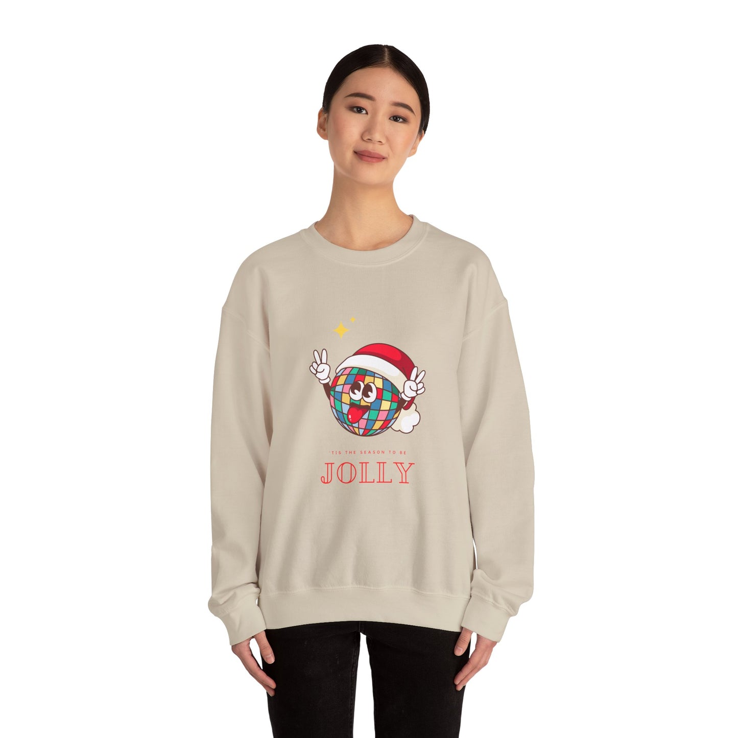 Unisex Heavy Blend Crewneck Sweatshirt Disco Ball Santa Hat ππ
β¨