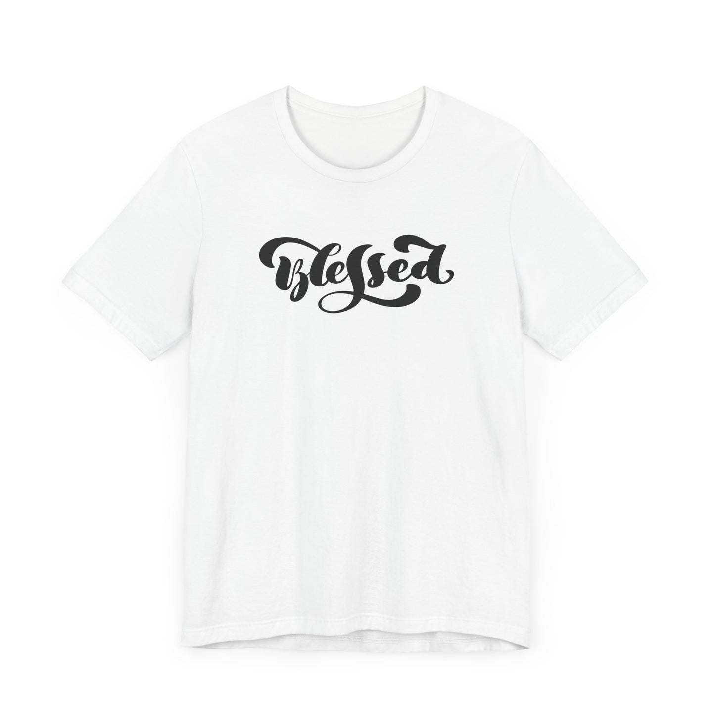Unisex Jersey Short Sleeve Tee Blessed Quote Black Print