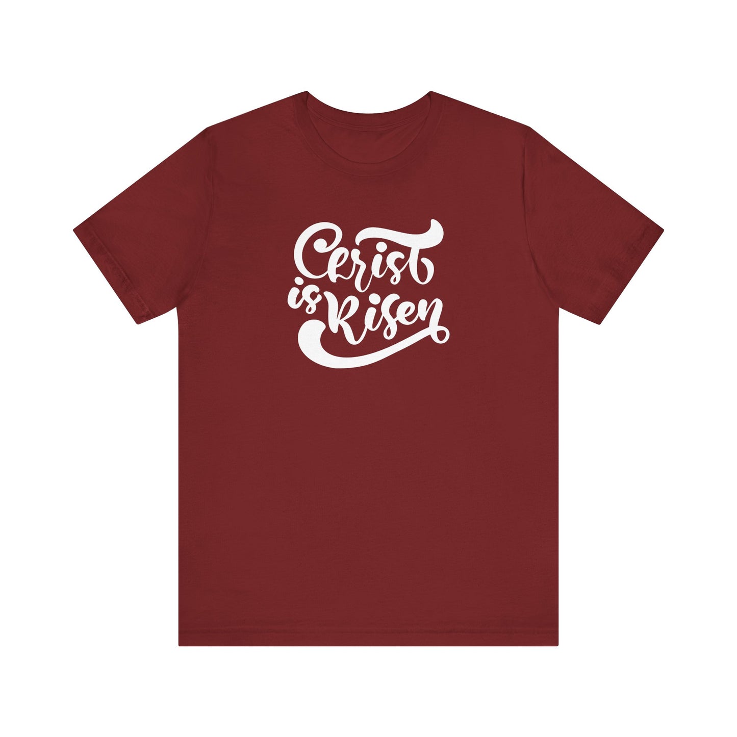 Christ is Risen White Print Unisex Jersey Short Sleeve Tee
