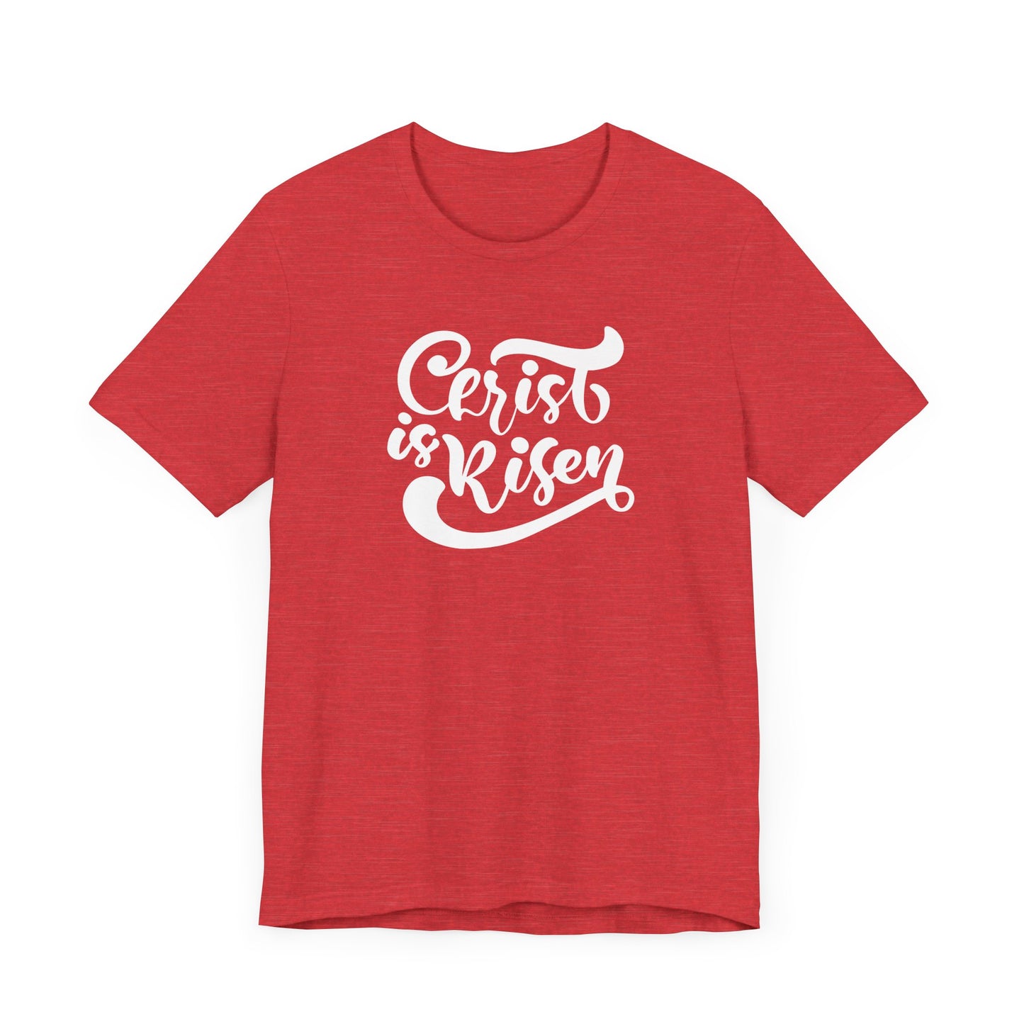 Christ is Risen White Print Unisex Jersey Short Sleeve Tee