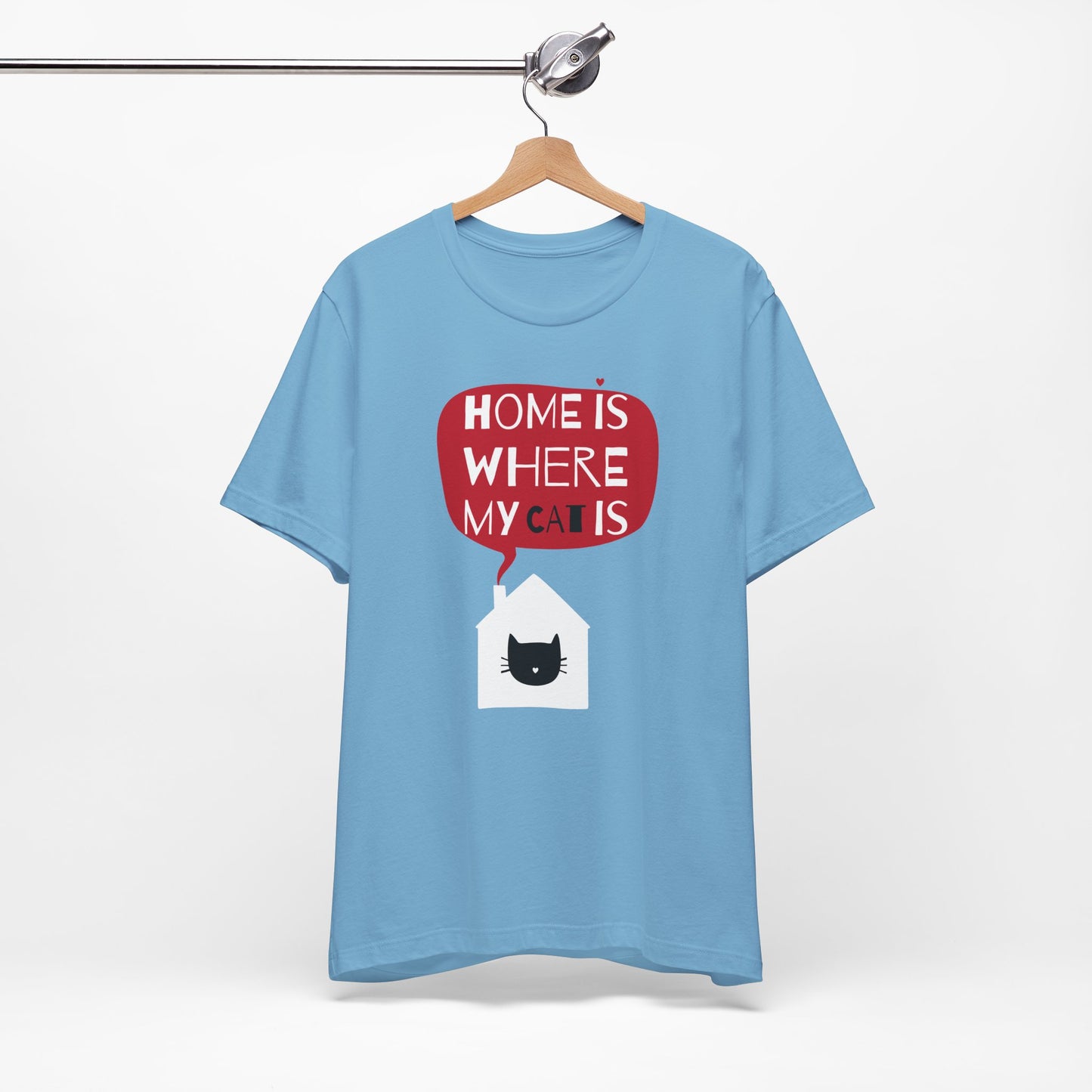 Home Is Where My Cat Is Unisex Jersey Short Sleeve Tee