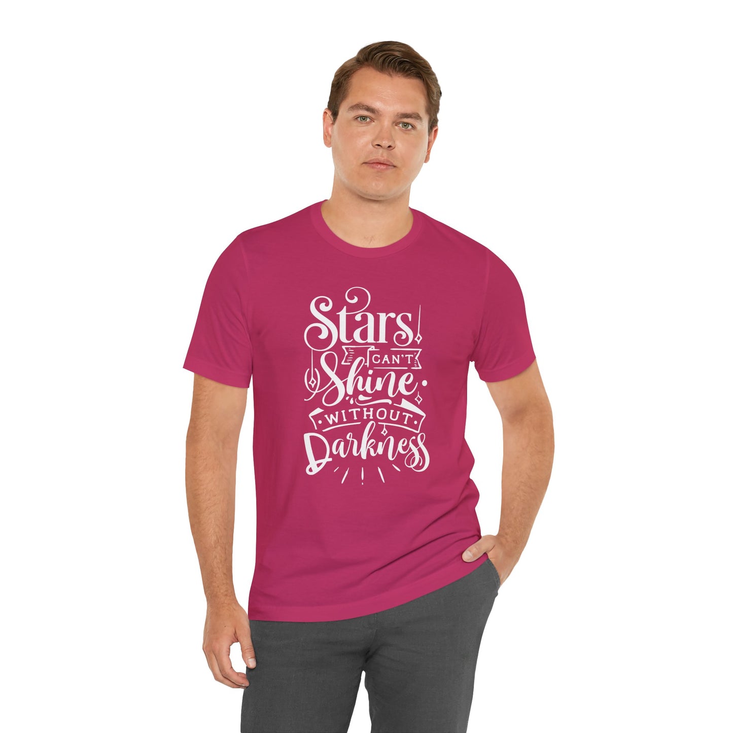 Stars Can't Shine Without Darkness Unisex Jersey Short Sleeve Tee