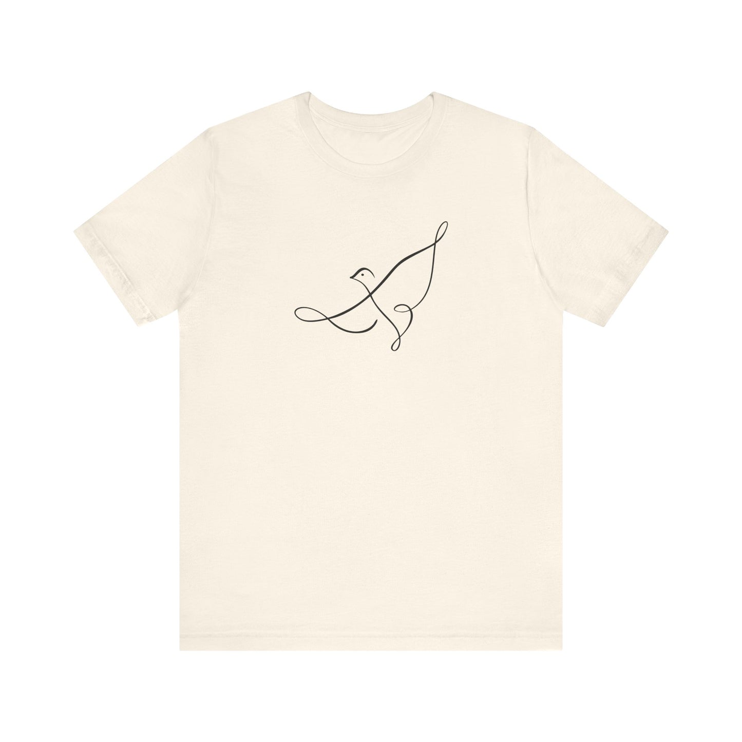 Unisex Jersey Short Sleeve Tee Christian Dove Black Print
