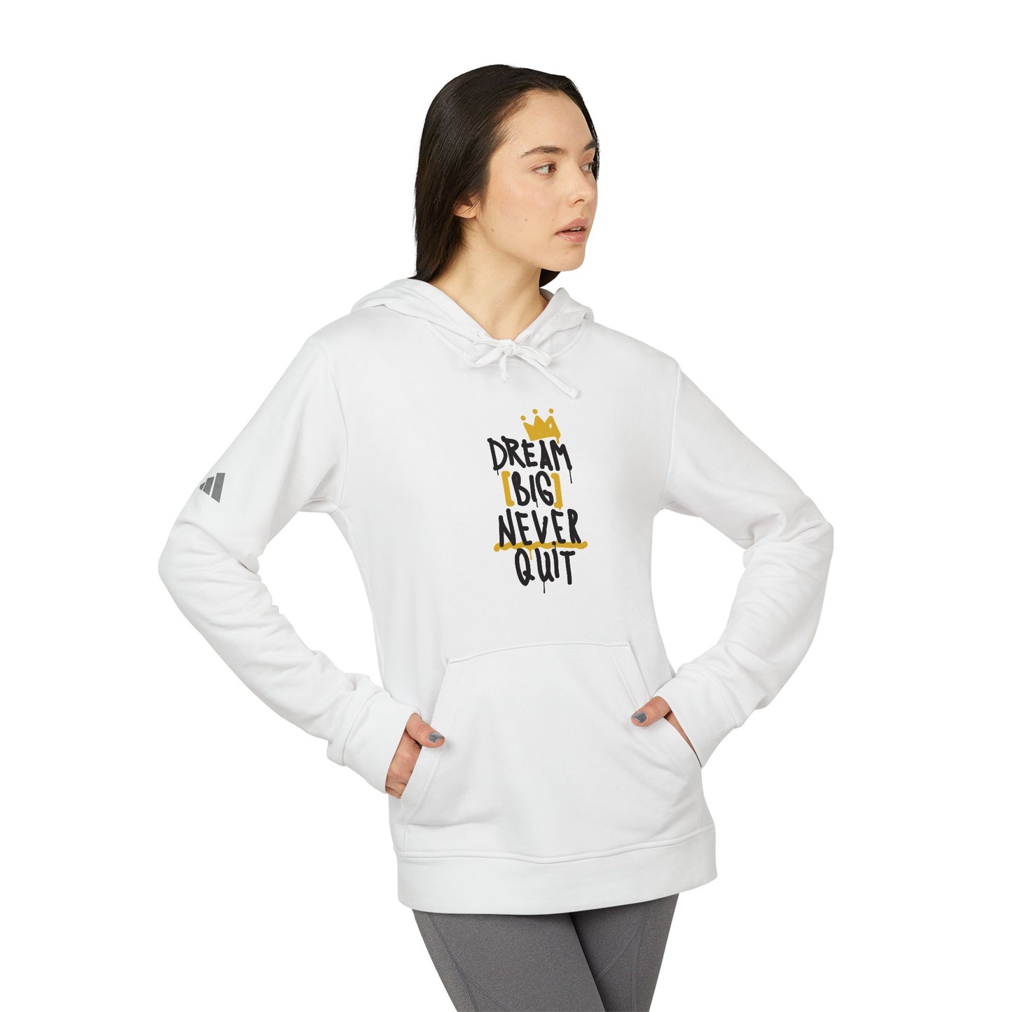 Dream Big Never Quit Adidas Unisex Cozy Fleece Hoodie