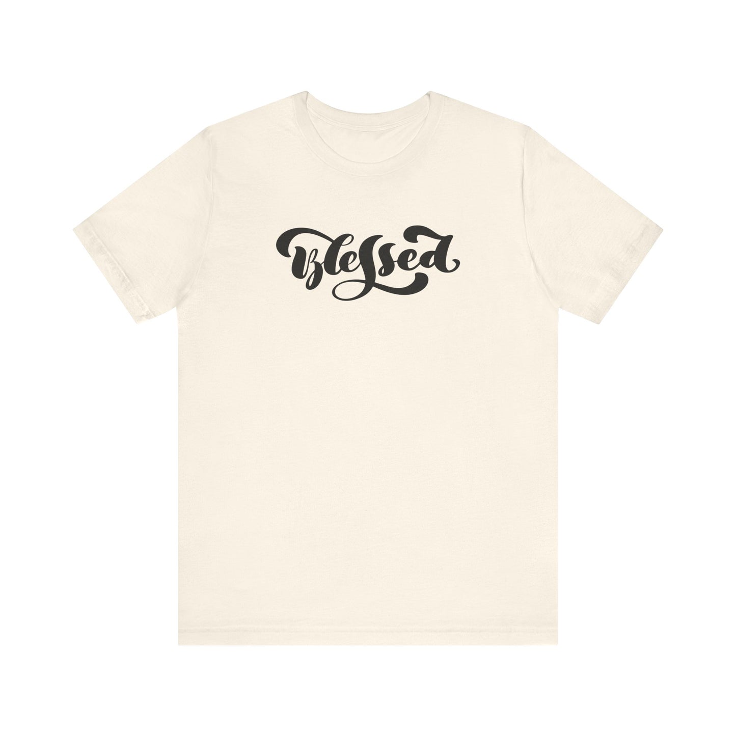 Unisex Jersey Short Sleeve Tee Blessed Quote Black Print