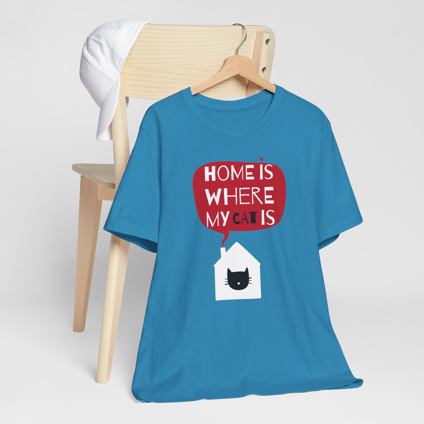 Home Is Where My Cat Is Unisex Jersey Short Sleeve Tee