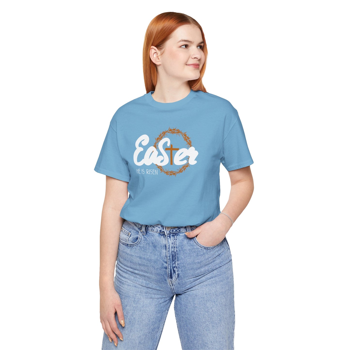 Easter He Is Risen Unisex Jersey Short Sleeve Tee