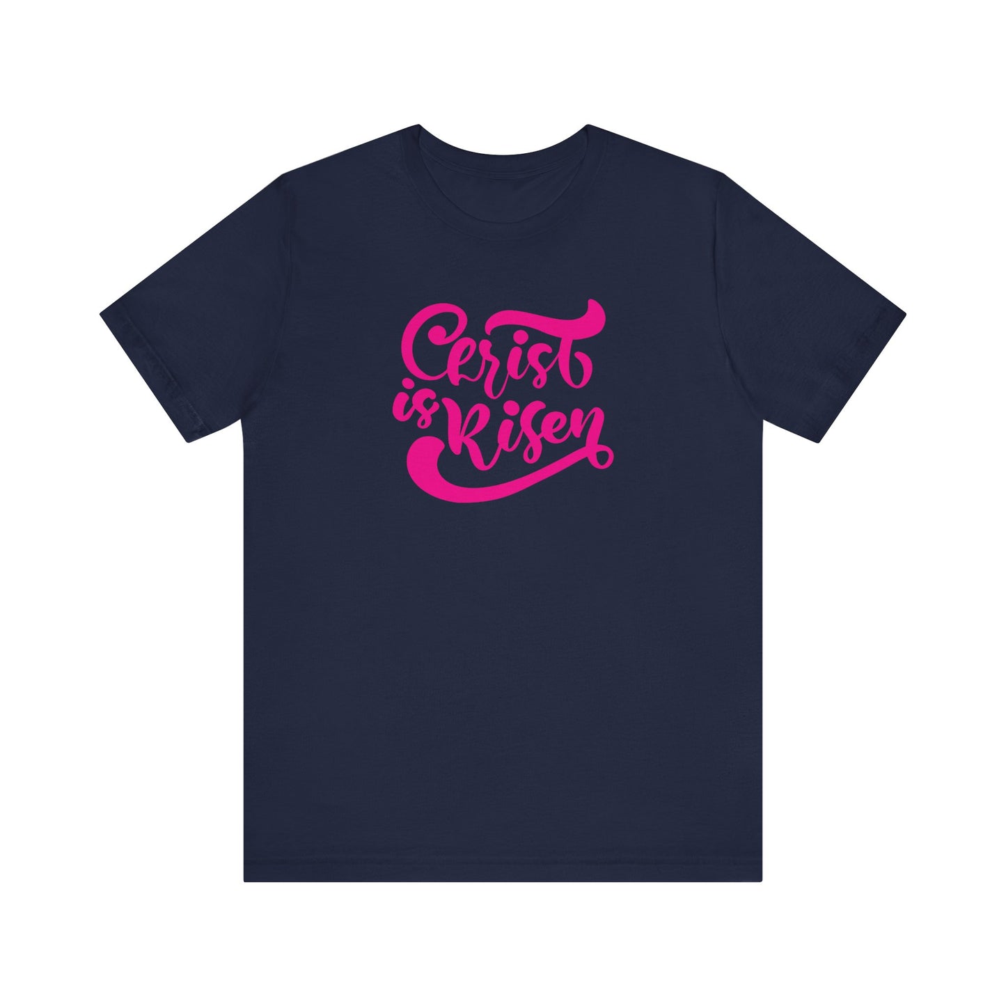Christ is Risen Pink Print Unisex Jersey Short Sleeve Tee
