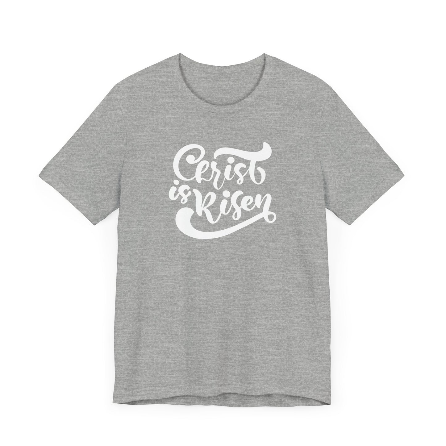 Christ is Risen White Print Unisex Jersey Short Sleeve Tee