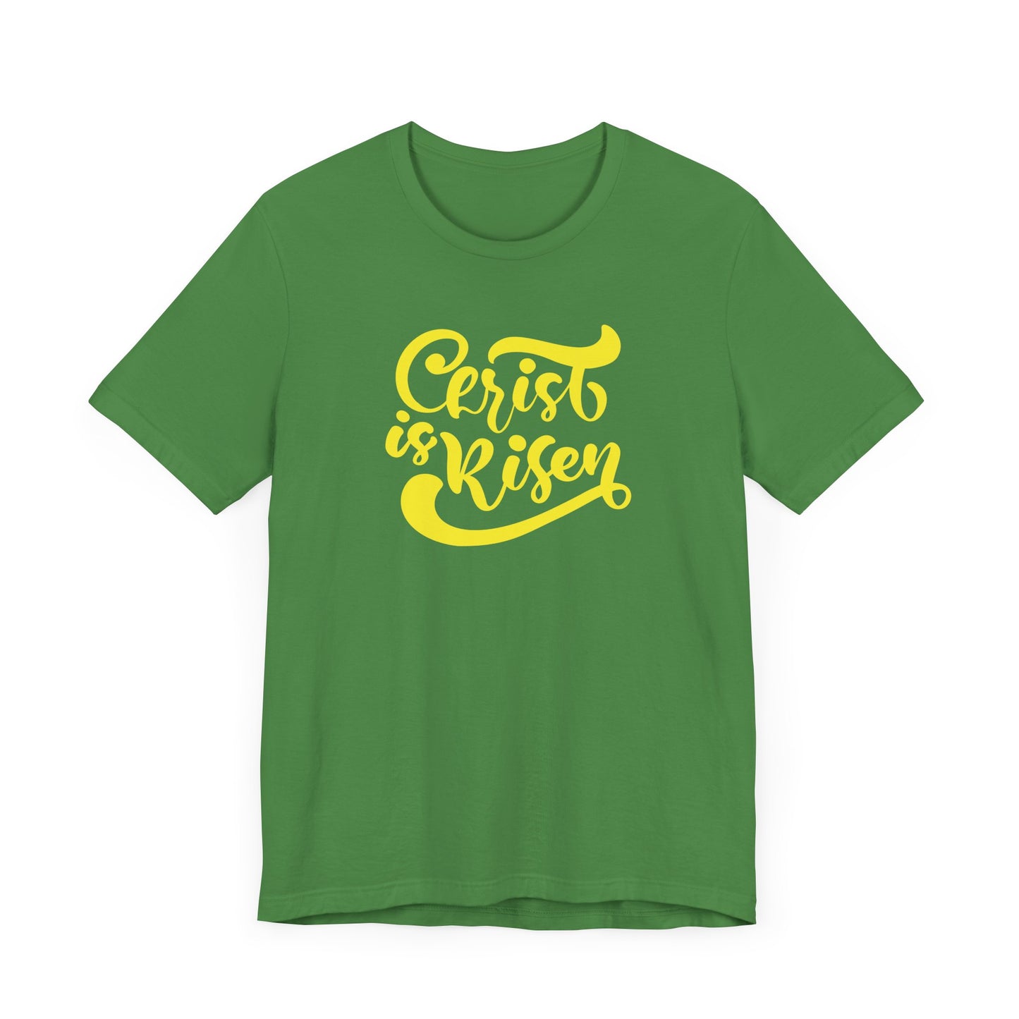 Christ is Risen Yellow Print Unisex Jersey Short Sleeve Tee