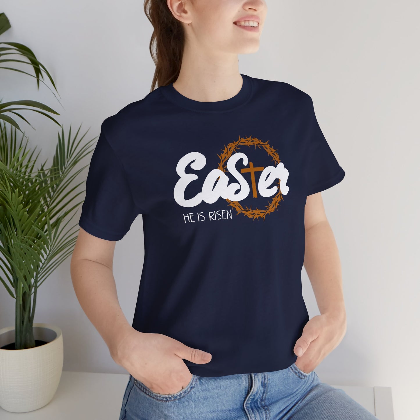 Easter He Is Risen Unisex Jersey Short Sleeve Tee