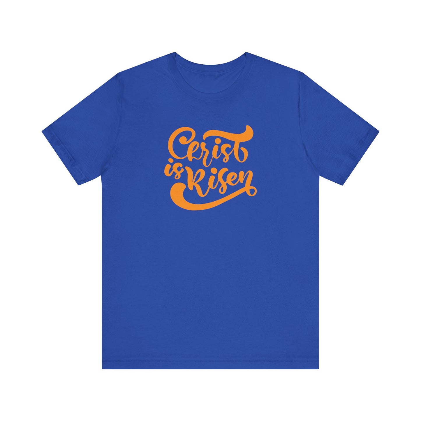 Christ is Risen Orange Print Unisex Jersey Short Sleeve Tee