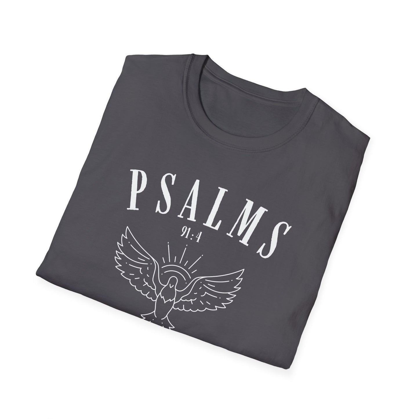 Psalms 91:4 Under His Wings You Will Find Refuge Softstyle T-Shirt