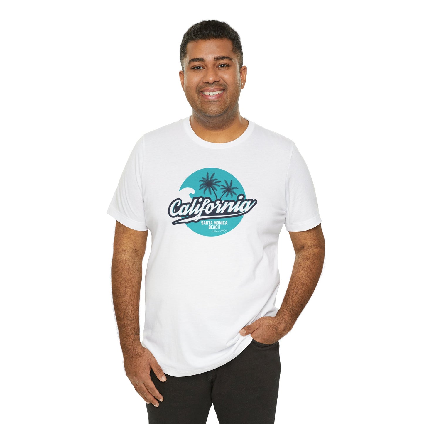 California Santa Monica Beach Unisex Jersey Short Sleeve Tee