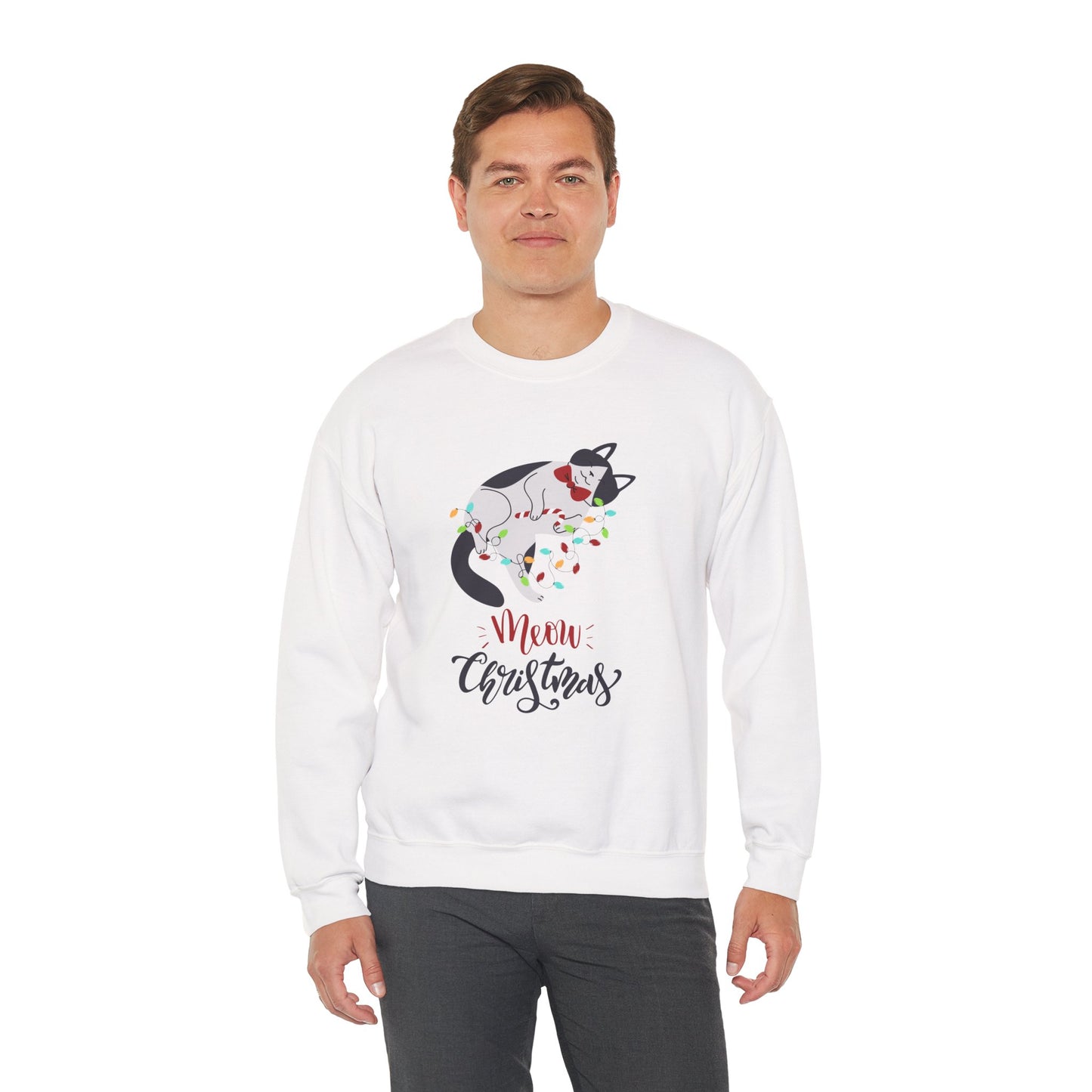 Meow Christmas ππ±β¨ Unisex Heavy Blend Crewneck Sweatshirt