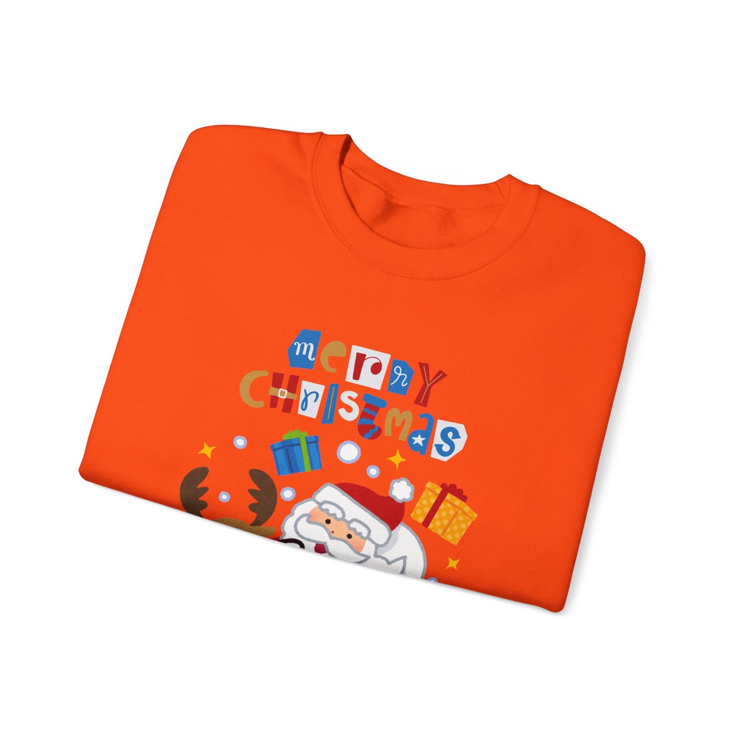 Unisex Heavy Blend Crewneck Sweatshirt Santa & Reindeer Merry Christmas π
π¦β¨