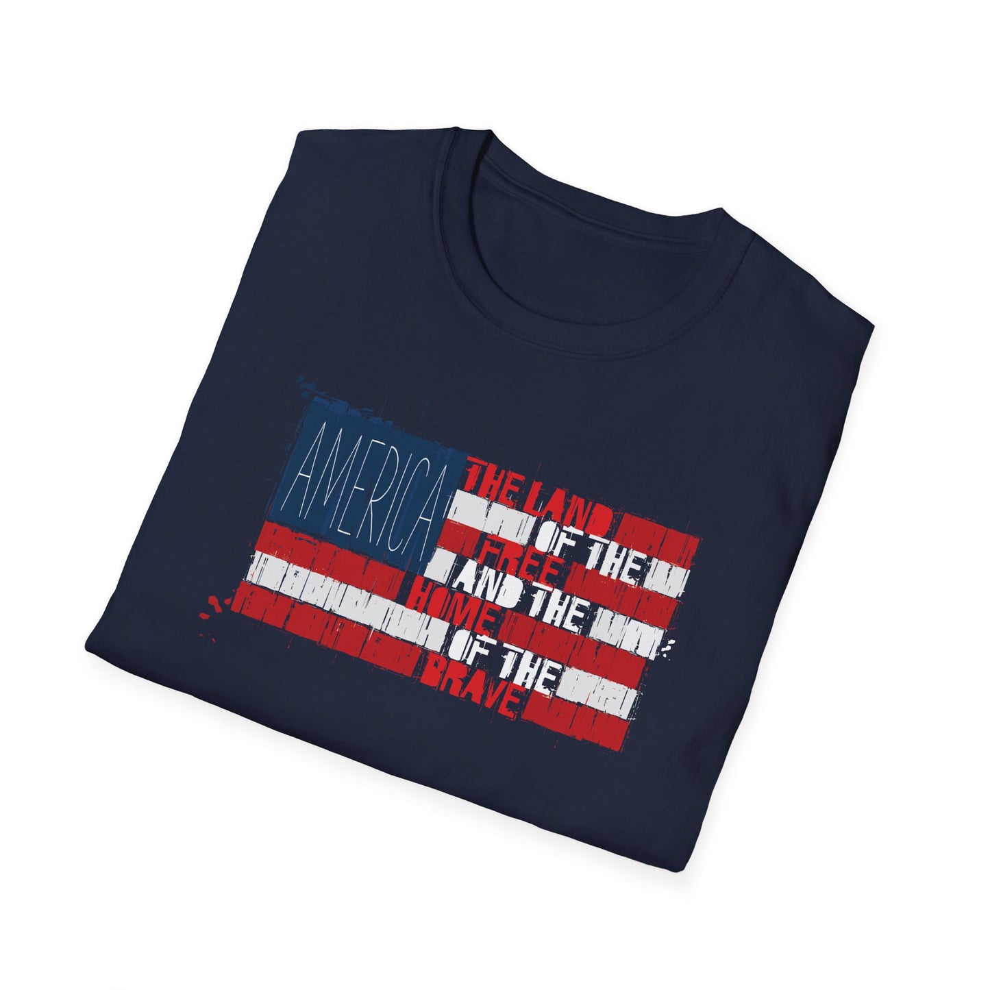 America The Land Of The Free Unisex Softstyle T-Shirt