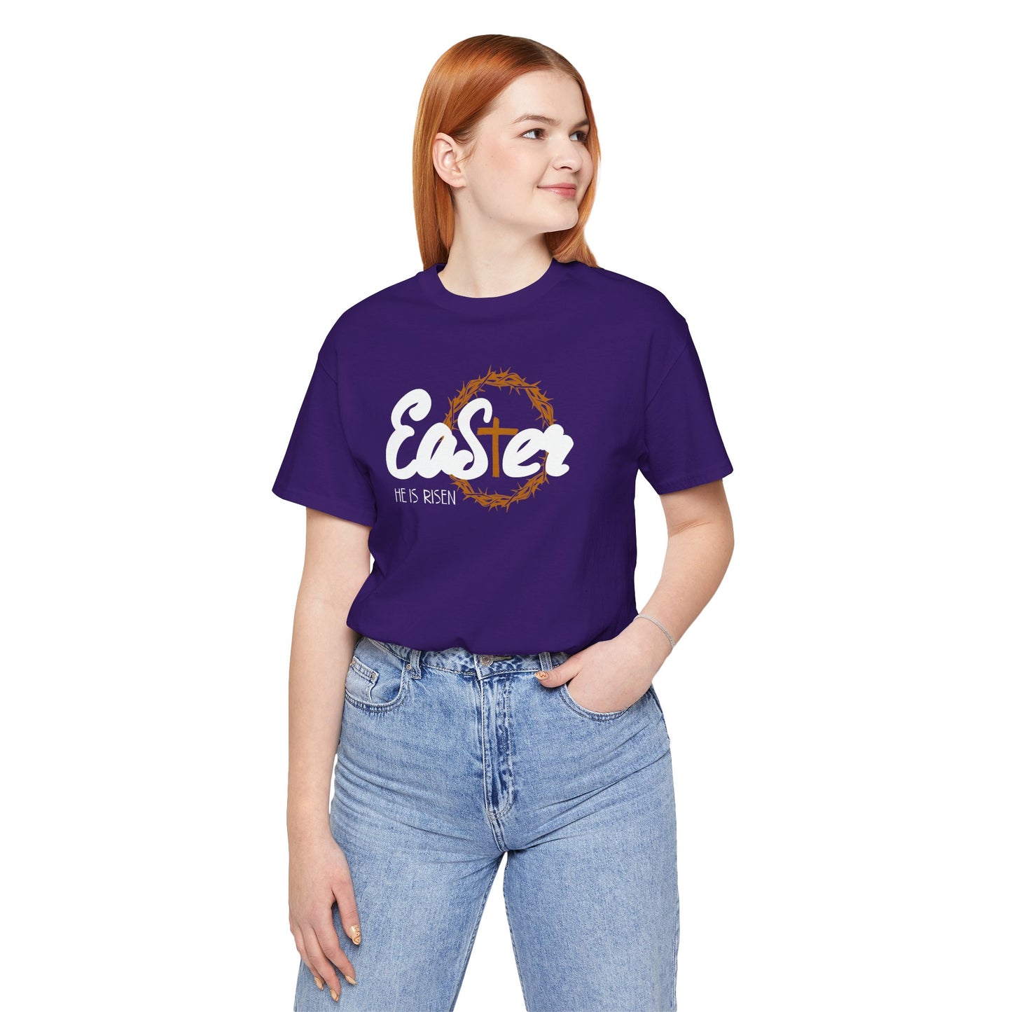 Easter He Is Risen Unisex Jersey Short Sleeve Tee