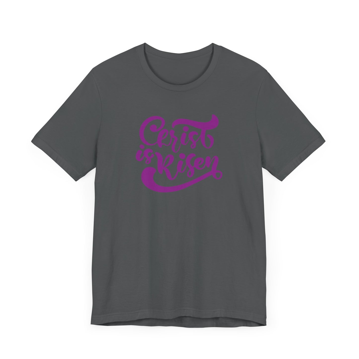 Christ is Risen Purple Print Unisex Jersey Short Sleeve Tee