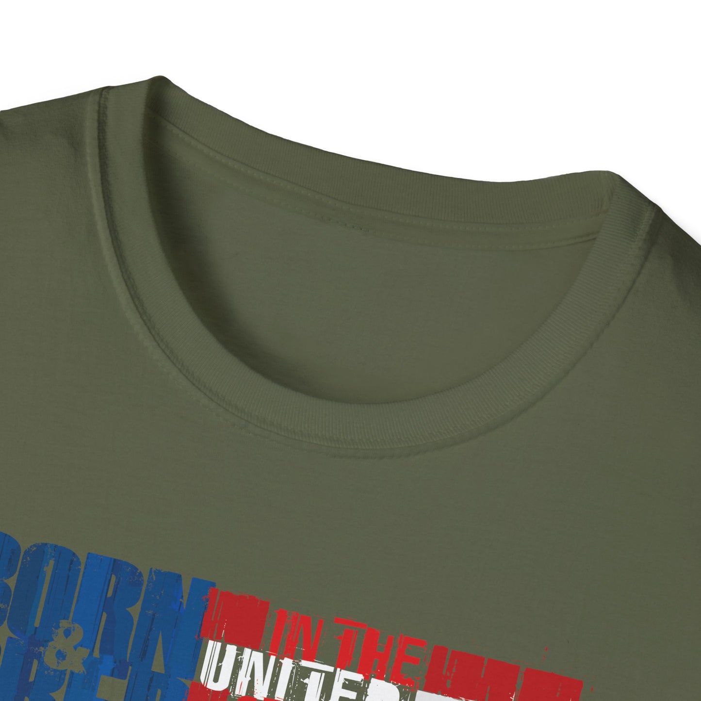 Born & Bred In The USA Unisex Softstyle T-Shirt