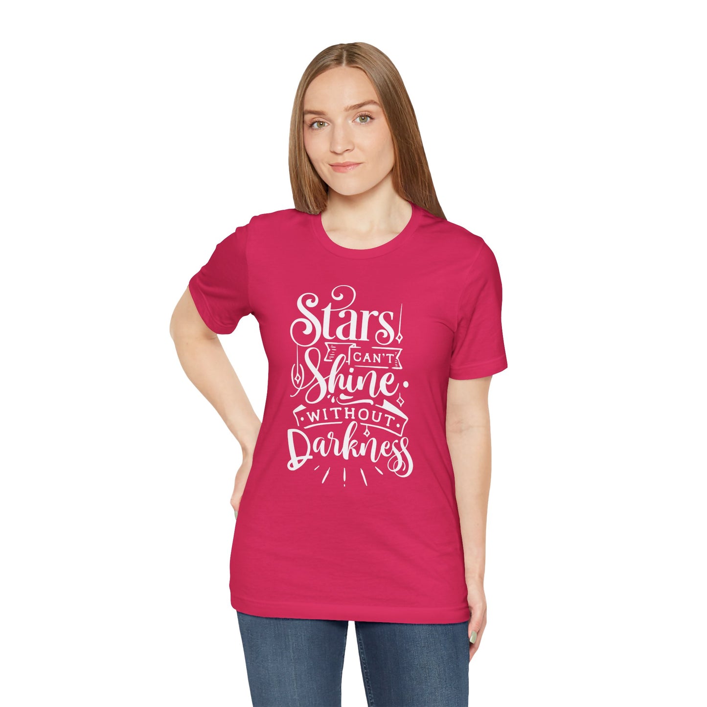 Stars Can't Shine Without Darkness Unisex Jersey Short Sleeve Tee