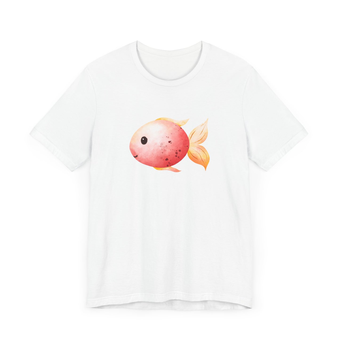 Unisex Jersey Short Sleeve Tee "Fin-tastic Fishy Fun" Cheerful Watercolor Fish