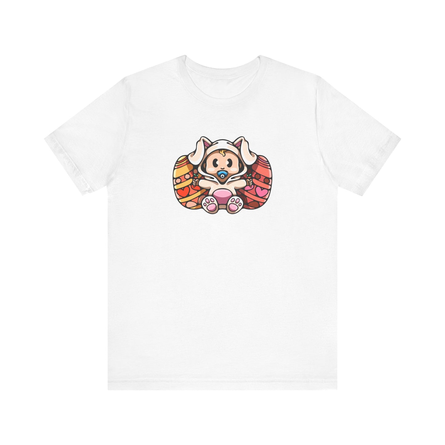Adorable Baby In Easter Bunny Outfit Unisex Jersey Short Sleeve Tee