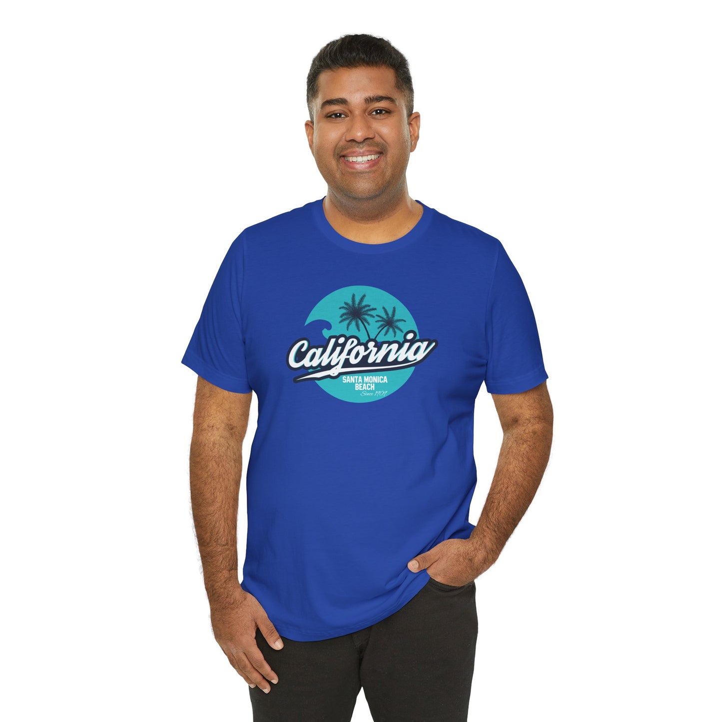 California Santa Monica Beach Unisex Jersey Short Sleeve Tee