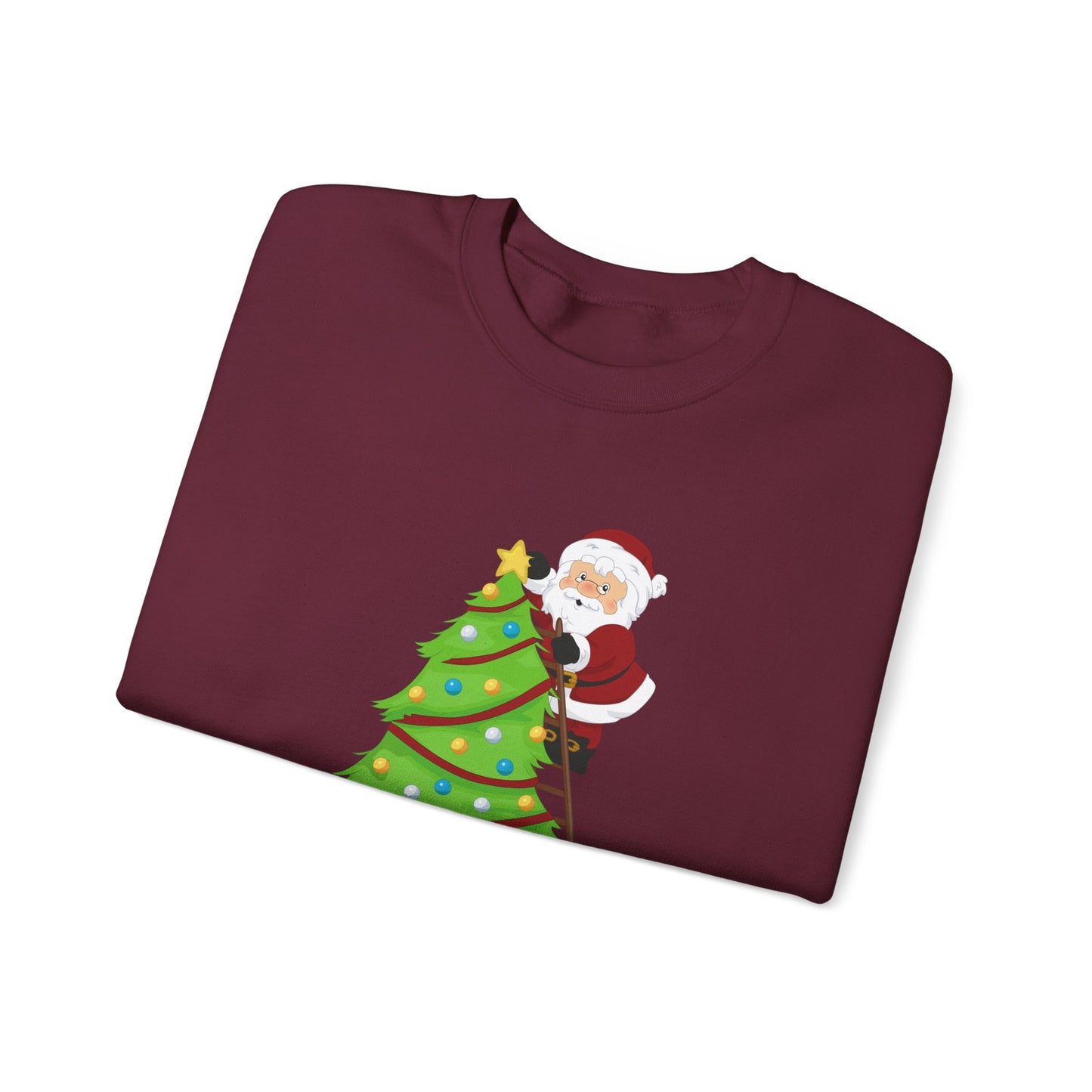 Unisex Heavy Blend Crewneck Sweatshirt Santa Climbing Ladder Merry Christmas π
πβ¨