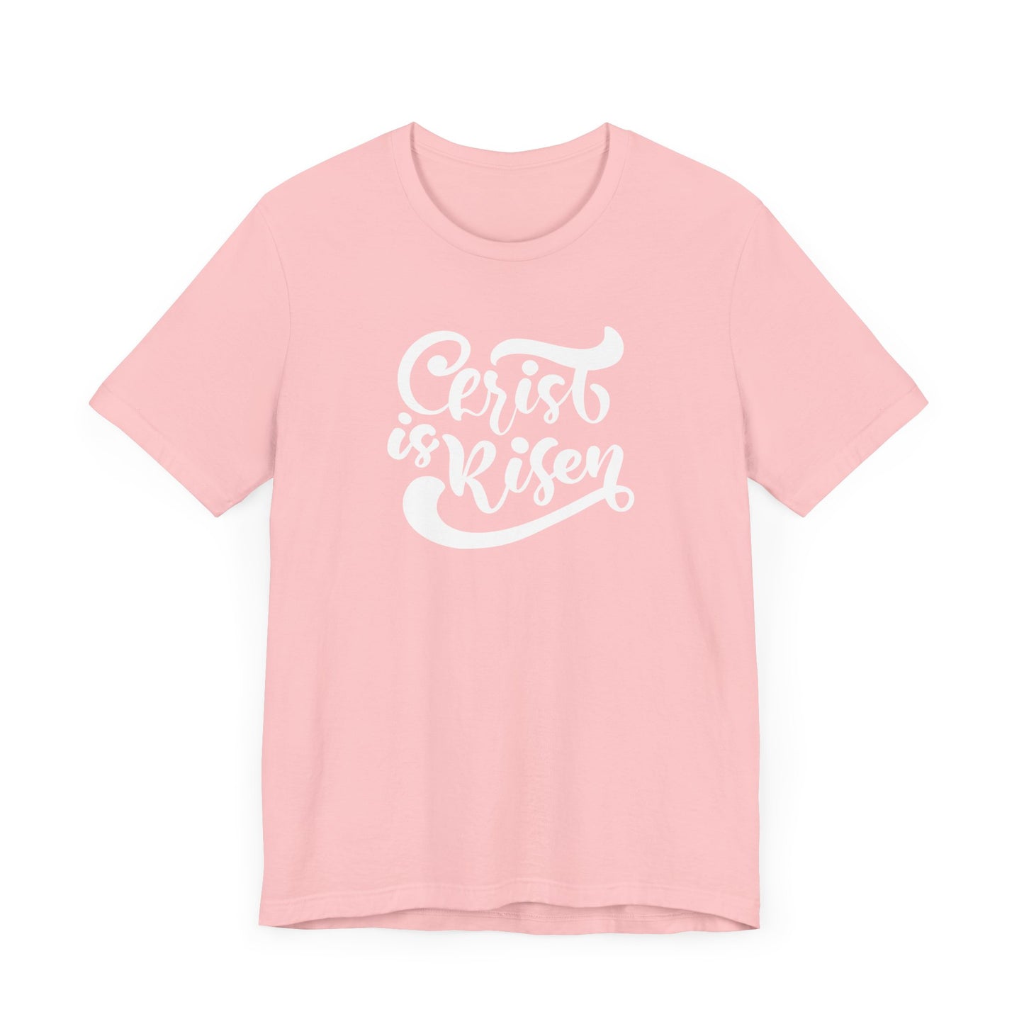 Christ is Risen White Print Unisex Jersey Short Sleeve Tee