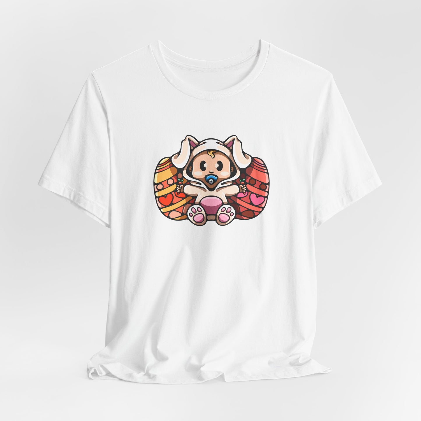 Adorable Baby In Easter Bunny Outfit Unisex Jersey Short Sleeve Tee
