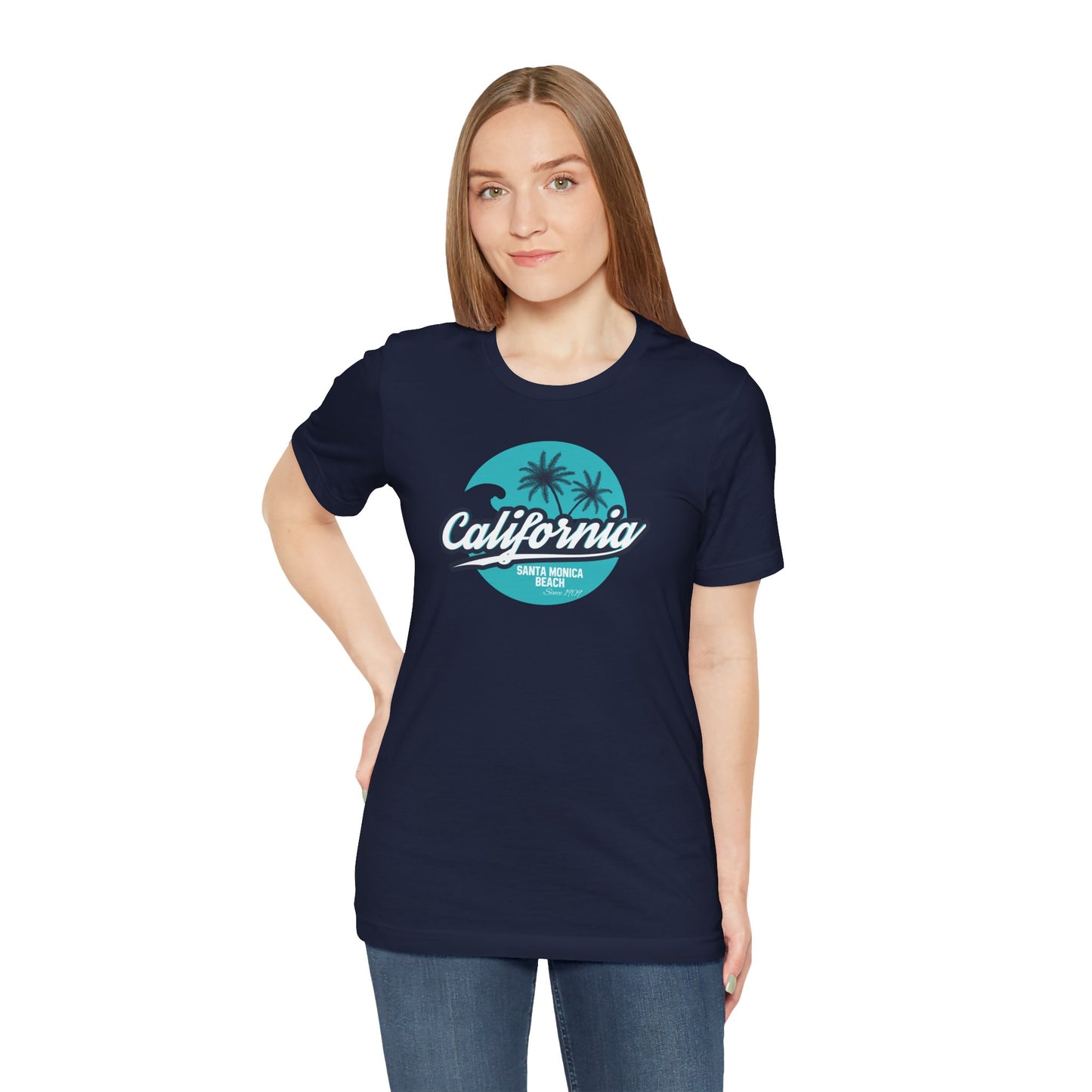 California Santa Monica Beach Unisex Jersey Short Sleeve Tee