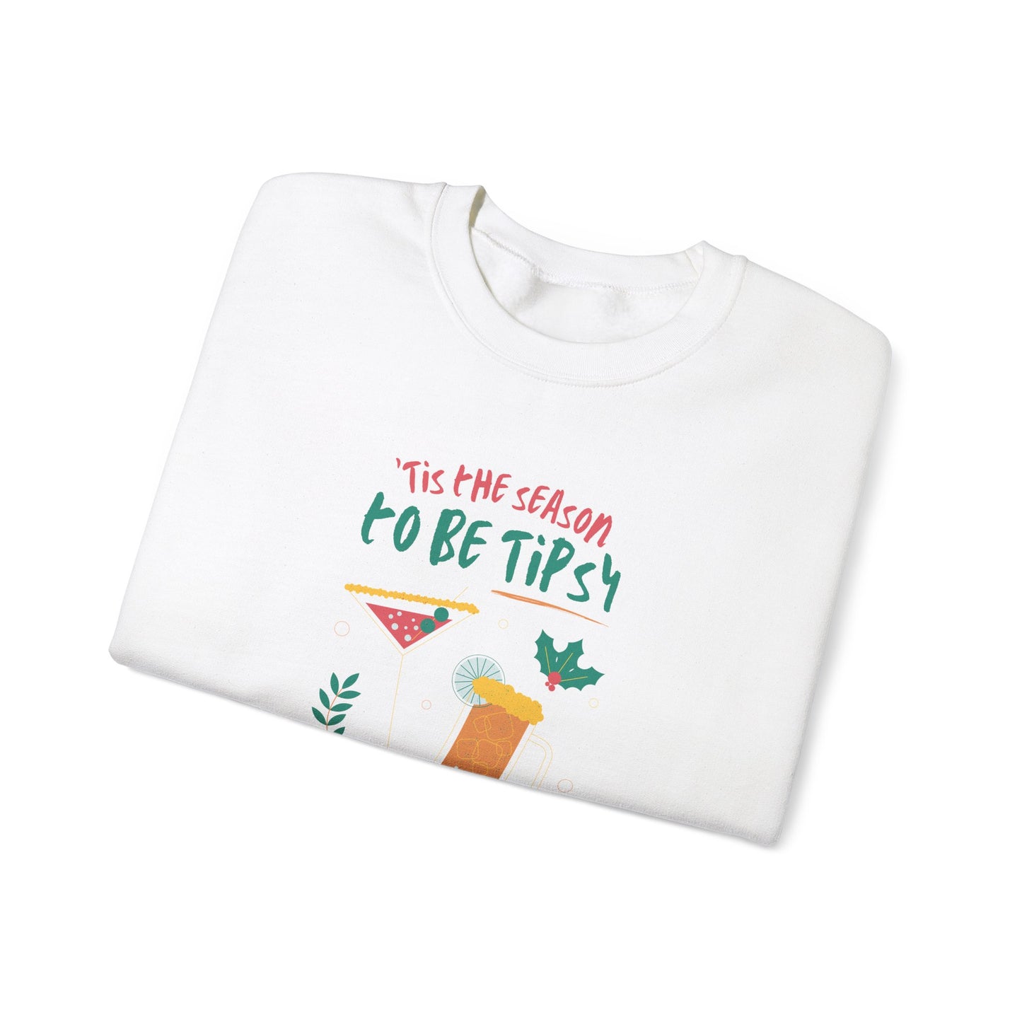 Unisex Heavy Blend Crewneck Sweatshirt Tis The Season To Be Tipsy ๐น๐โจ