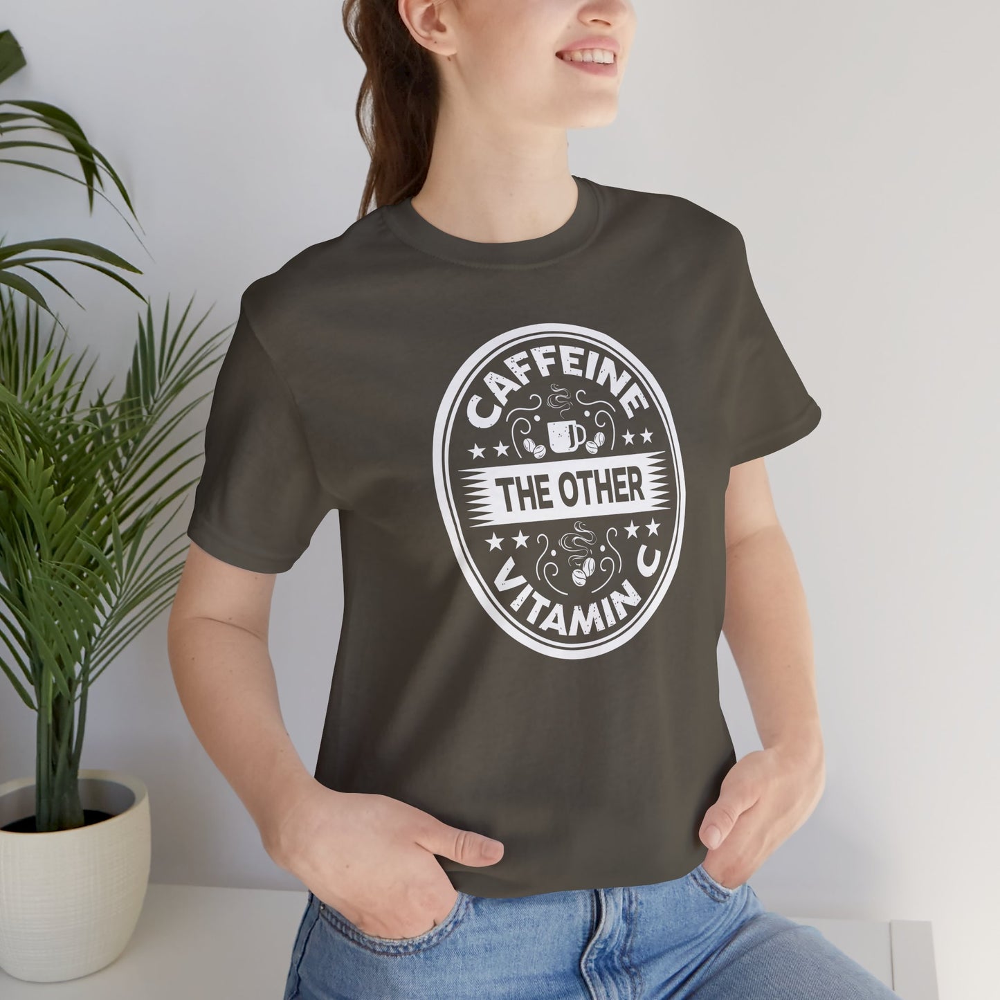 Caffeine The Other Vitamin C Unisex Jersey Short Sleeve Tee