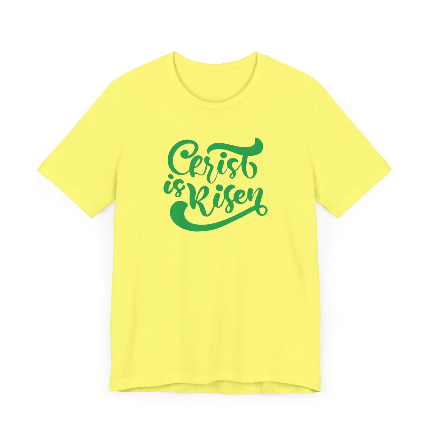 Christ is Risen Green Print Unisex Jersey Short Sleeve Tee