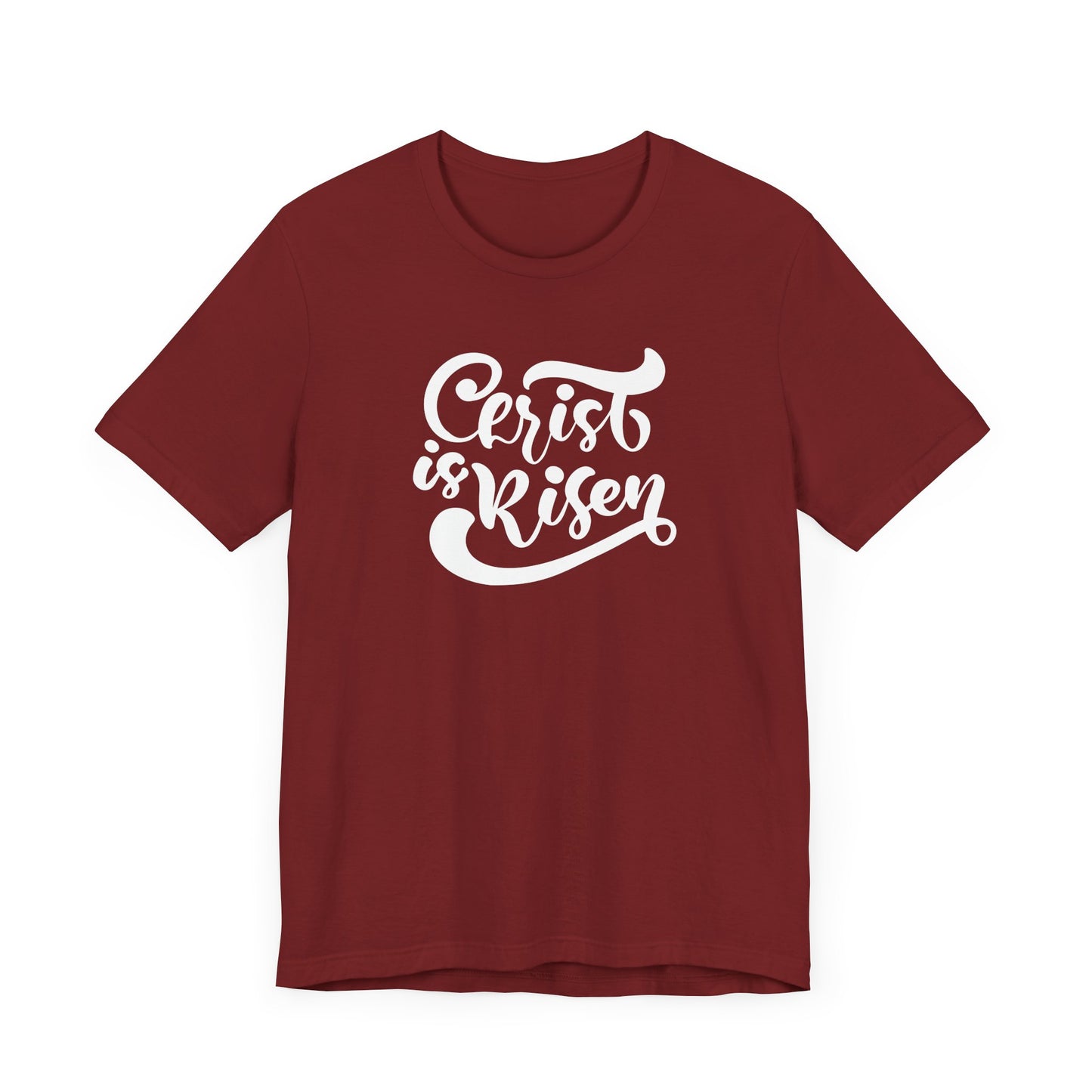 Christ is Risen White Print Unisex Jersey Short Sleeve Tee
