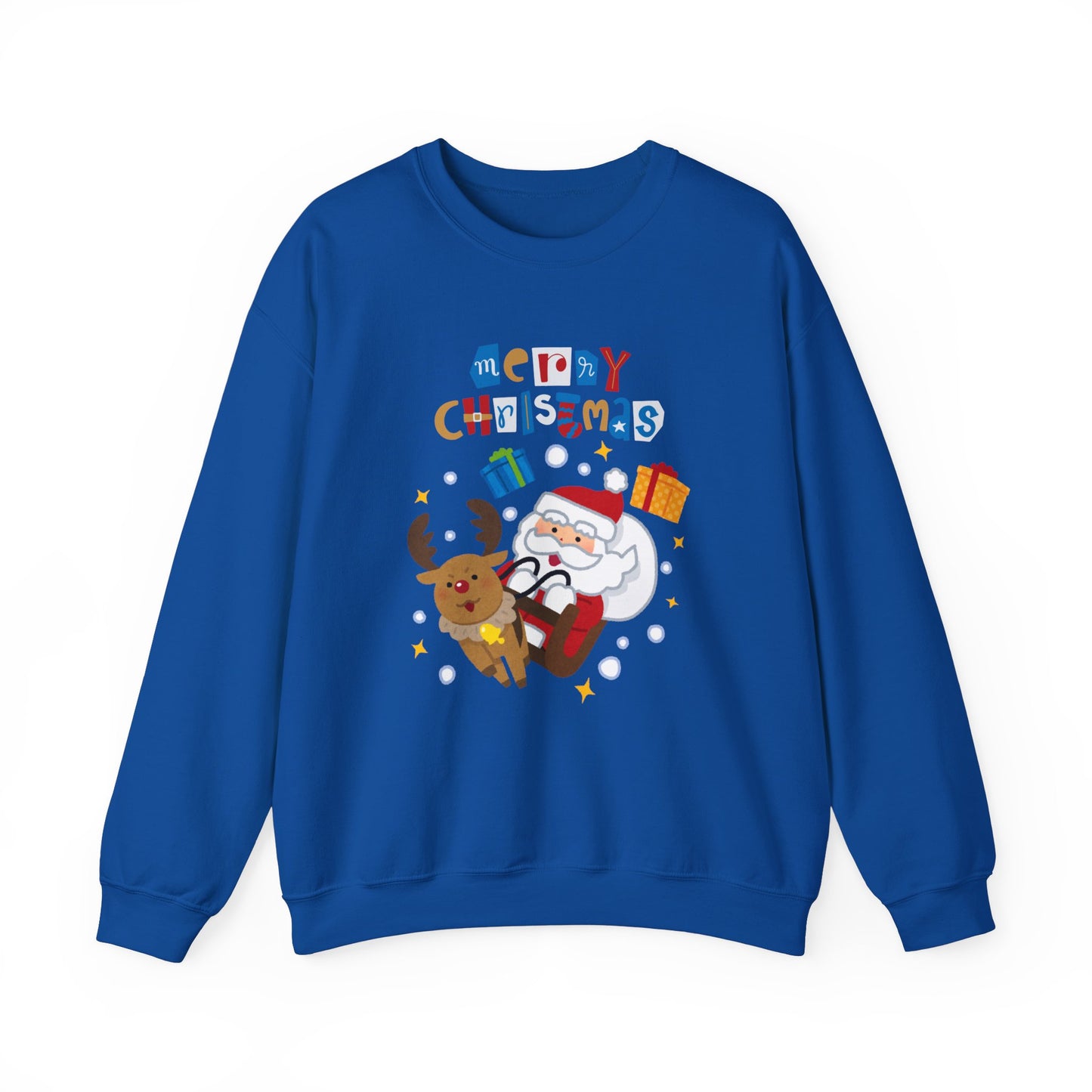 Unisex Heavy Blend Crewneck Sweatshirt Santa & Reindeer Merry Christmas π
π¦β¨